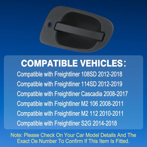 A18-47729-002 Poignée De Porte Extérieure, Côté Passager Droit | Compatible avec Freightliner 108SD 2012-2018, M2 106 2008-2011/112 2010-2011, Cascadia 2008-2017, 114SD 2012-2019, S2G - Image 11