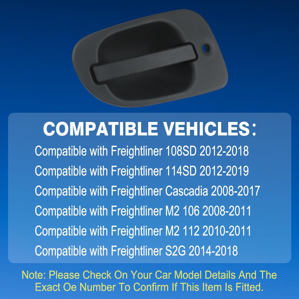 A18-47729-002 Poignée De Porte Extérieure, Côté Conducteur Gauche | Compatible avec Freightliner 108SD 2012-2018, M2 106 2008-2011/112 2010-2011, Cascadia 2008-2017, 114SD 2012-2019, S2G - Image 4