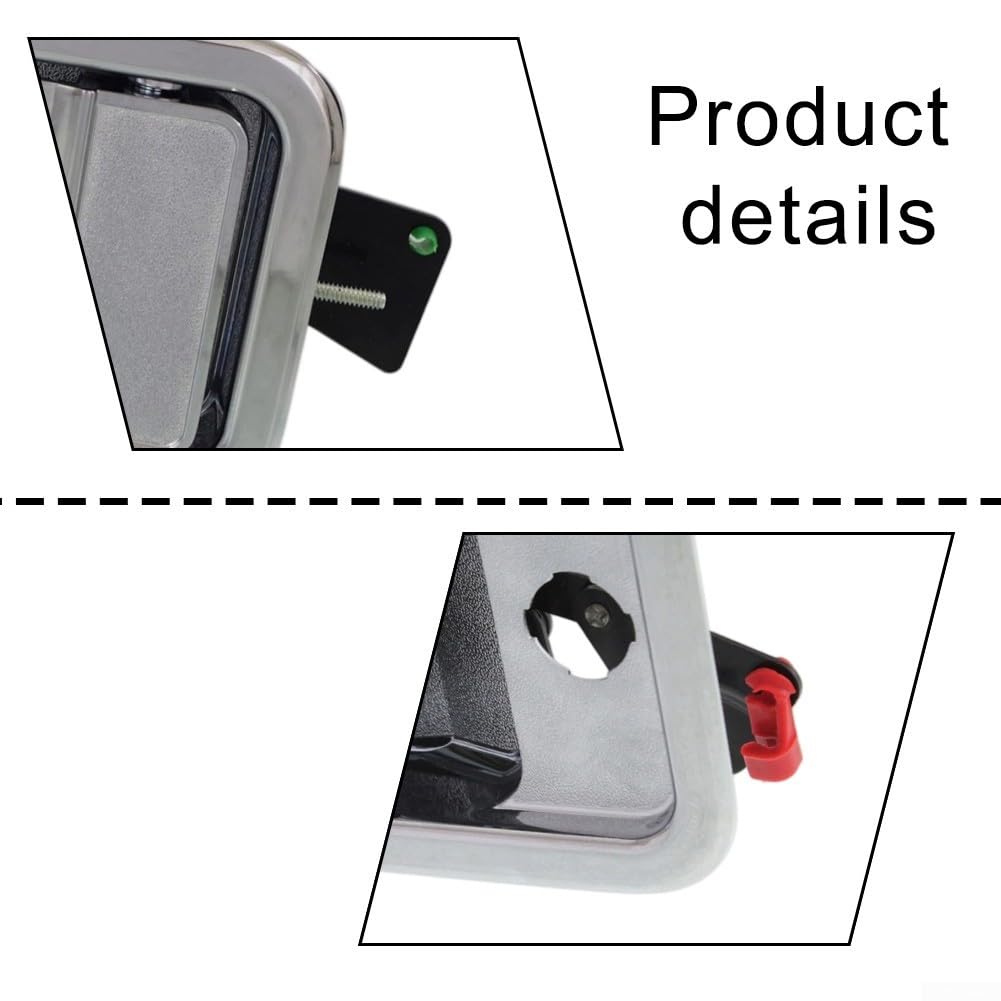 Paire de poignées de porte avant pour Freightliner pour Columbia, compatibles avec les modèles 2003-2014, pièce de rechange extérieure en métal A1842228003 - Image 6