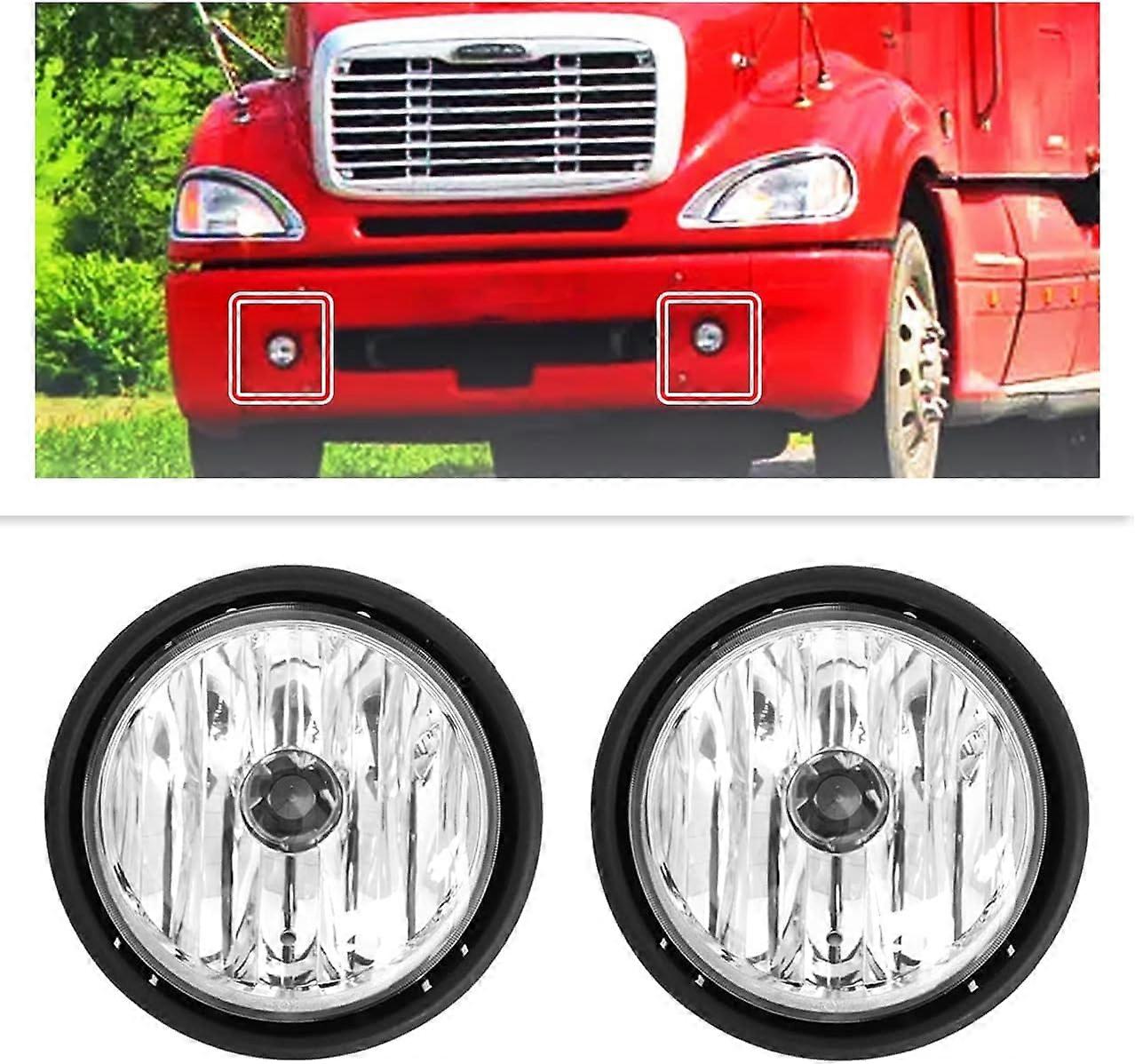 Fog Lights Replacement With Bulbs Fit For Freightliner Columbia 2000~2015 Passenger & Driver Side Front Fog Light Lamp Fit for Freightliner CenturyA P - Image 2
