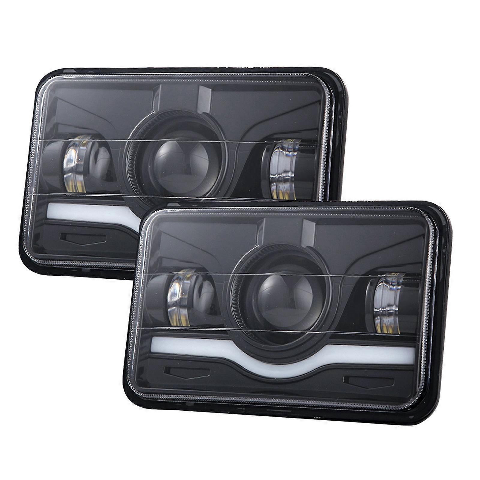 Replacement headlights for Freightliner 4x6 inch LED with DRL - Image 1